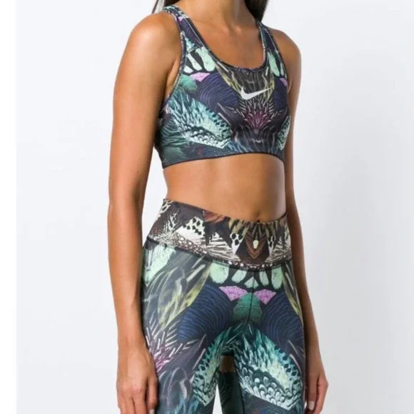 Nike Feather Print Crop Top Small - Picture 1 of 7